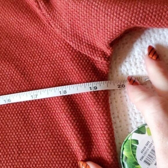 Zara Burndt Orange Fall Colored Crew Neck Sz. S LS Sweater - Picture 6 of 7